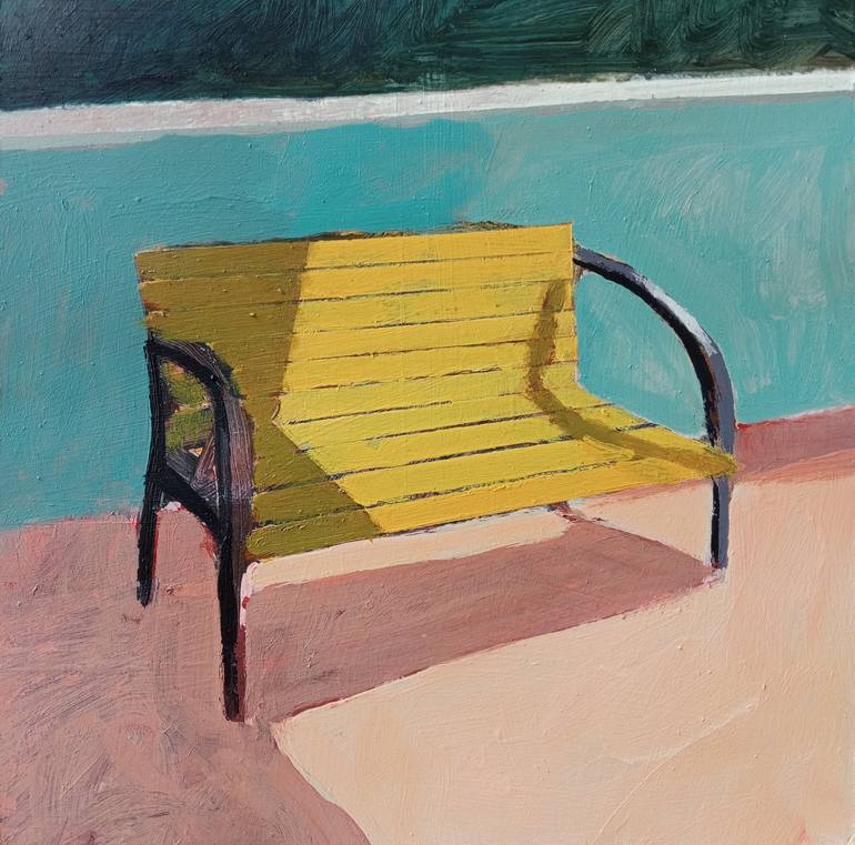 Original Abstract Expressionism Geometric Painting by Luigi Iona