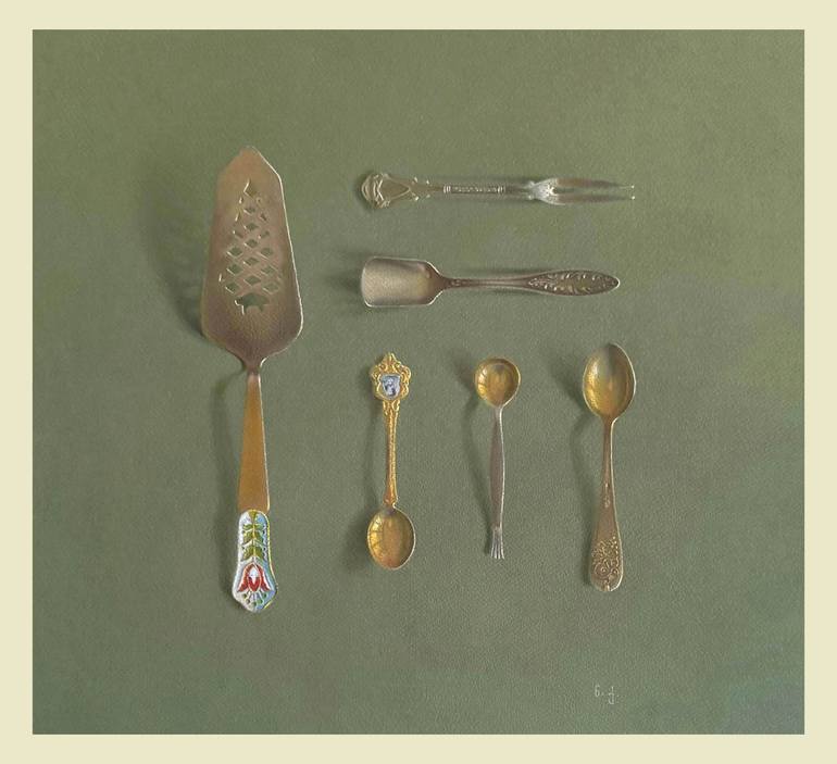 Original Realism Still Life Drawing by Natalia Qaliashvili